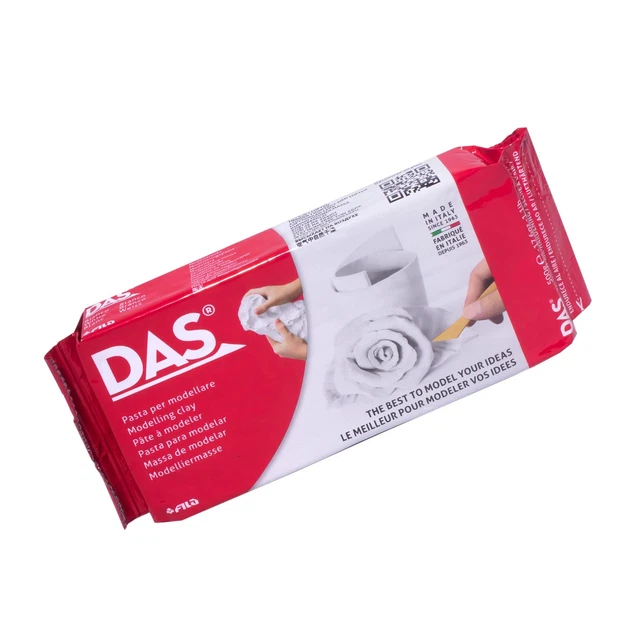 DAS White 500 g Air Hardening Modelling Clay, Non Bake, Ready To Use, Suitable f