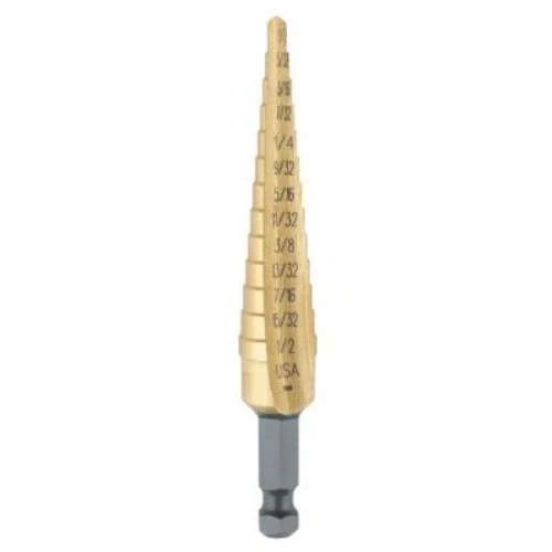 Irwin Unibit Titanium Fractional Self-Starting, 1/8 in to 1/2 in, EA (585-15101)