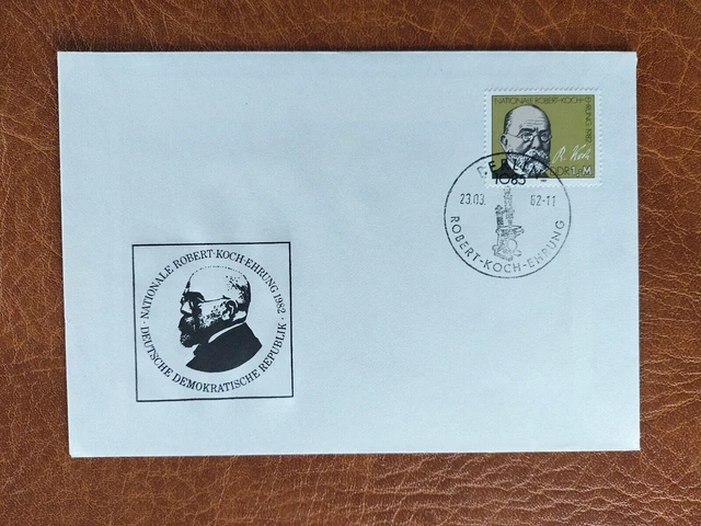 FDC DDR Einzelmarke aus Block67 Entdeckung Tuberkulose-Erreger durch Robert Koch