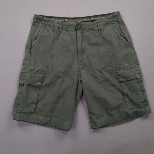 Boy Scouts Of America Cargo Shorts Men’s 36 Uniform Canvas Cotton Green