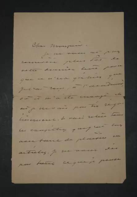 Alexandre DUMAS fils - Lettre autographe signée de remerciements,  2 pages