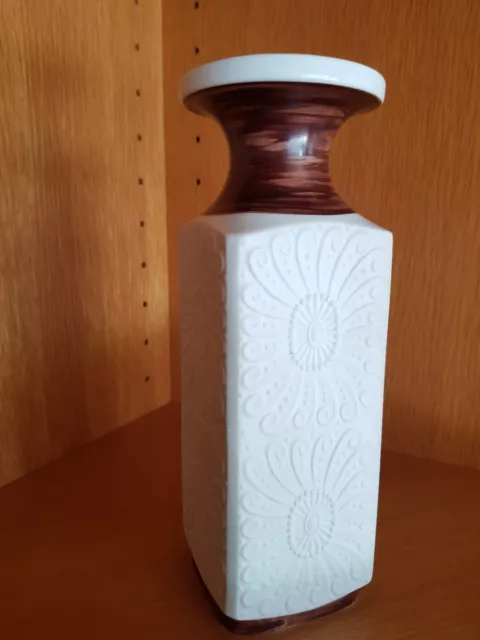 KPM - Royal Porzellan Bavaria    - VASE - weiß-braun