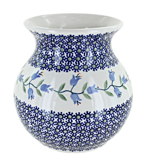 Blue Rose Polish Pottery Tulip Vase