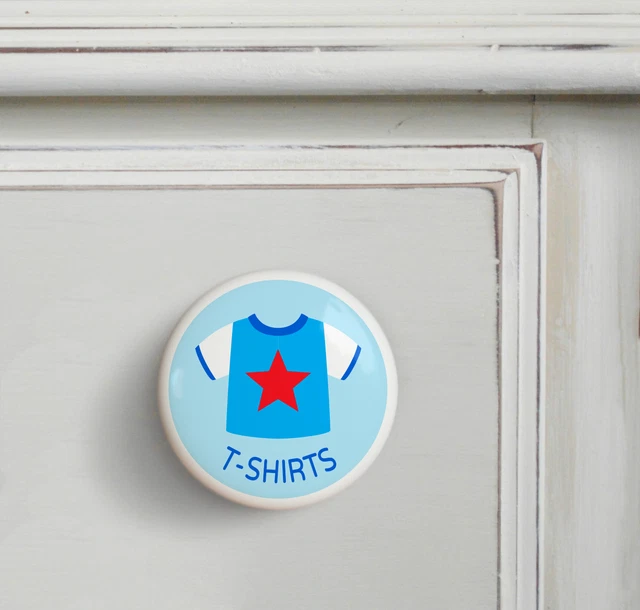 Boys T-Shirt Dresserz Organizational Dresser Drawer Knob