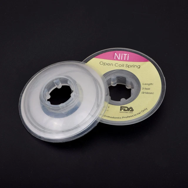 Dental Orthodontic Niti Open Coil Spring Spool Dia.0.10/012 x 030 " inch 914mm