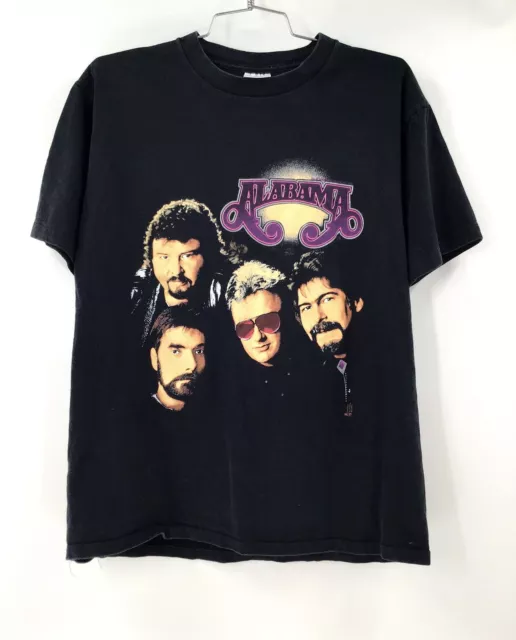 Belton Men's Black Alabama Concert Tour (1992)  Graphic T-Shirt - Size 42 L 44