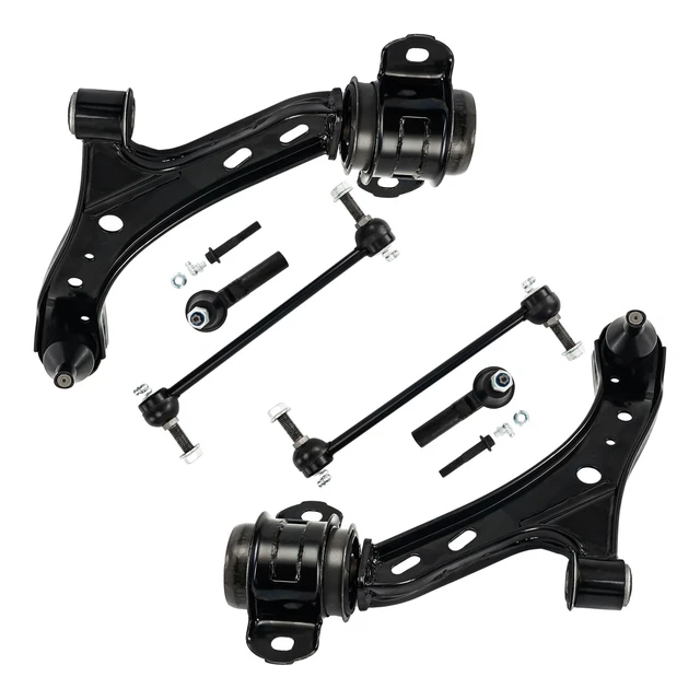 6PC FRONT LOWER Control Arms Sway Bars Outer Tie Rods For 20052010