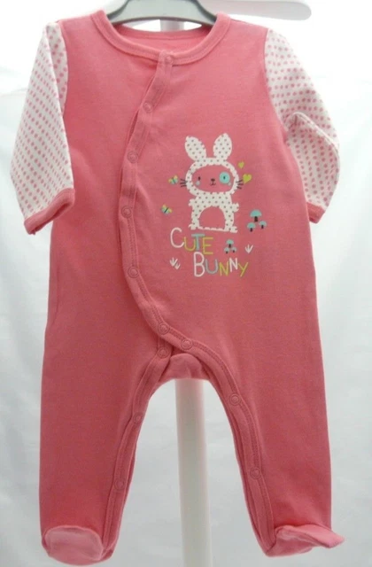 Grenouillère Bébé Fille En Coton Tex - Motif Cygne - Taille 0-1 Mois - 3 Modèles Au Choix - Neuve Sans Étiquettes