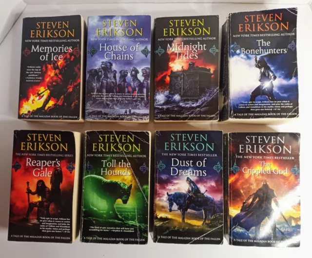 Malazan Book of the Fallen Series Books 3-10 Paperback, Steven Erikson