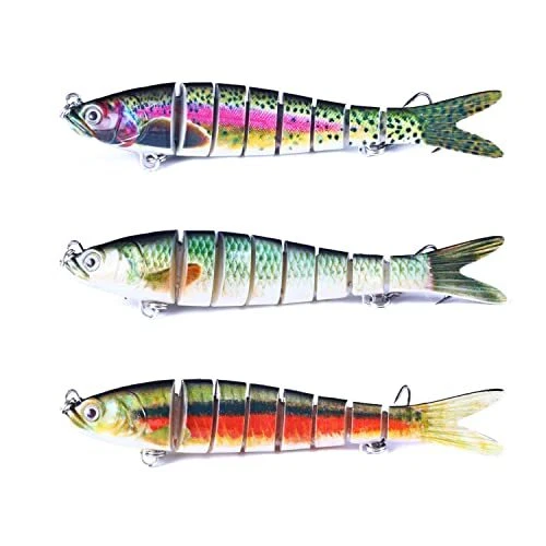 9Tong Perche Bar Lac Appâts Peche Riviere Perche Leur Pêche Mer Surface Broch...