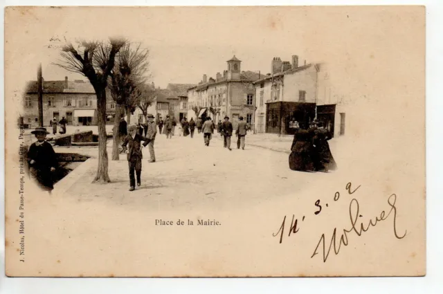 PAGNY SUR MOSELLE - Meurthe et Moselle - CPA 54 - 1900 card church square