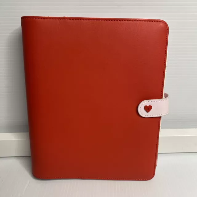 Kikki K 2019 Wonderful Collection Bold RED Large A5 Leather Personal Planner NEW 2