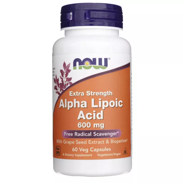 Now Foods Acido alfa lipoico 600 mg, 60 capsule