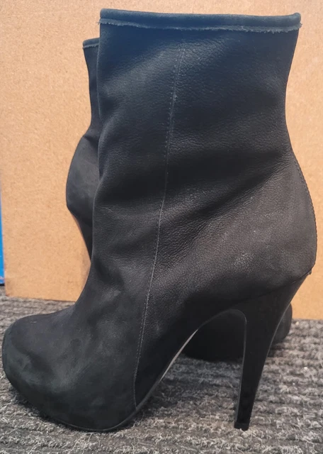 black suede stiletto boots