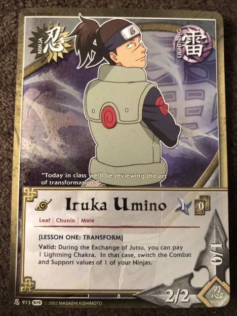 Iruka Umino - PR-008R - 1st Edition FOIL Promo Cards NM - Naruto CCG RARE  FOIL