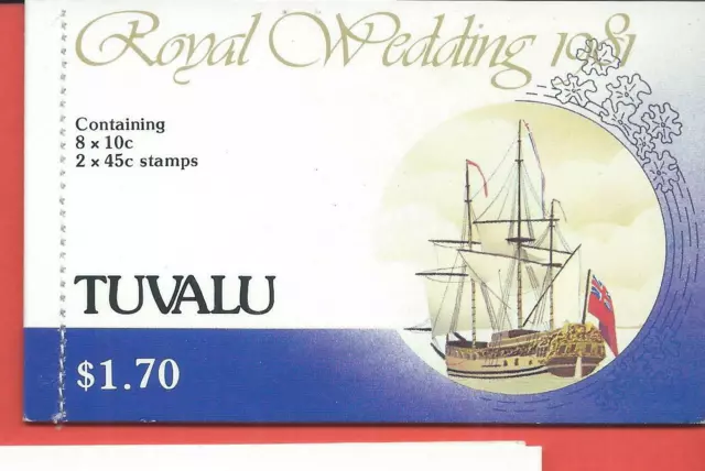 Francobolli Tuvalu. 1981 Royal Wedding Booklet nuovo di zecca (G983)