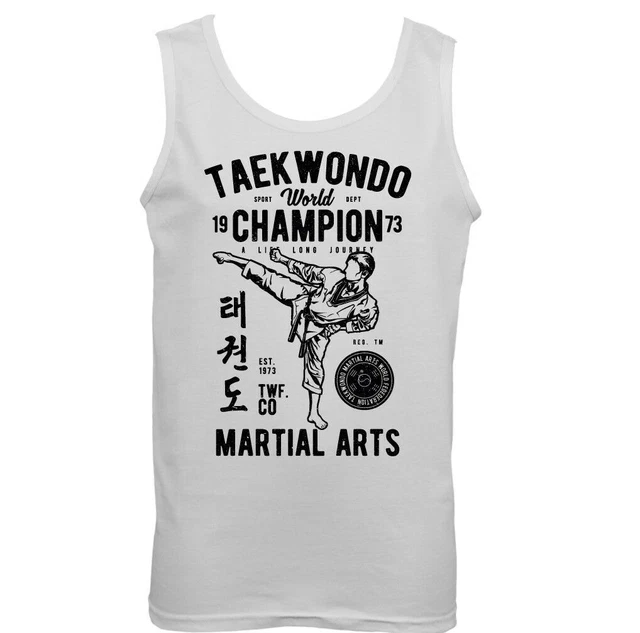 Taekwondo World Champion Mens Martial Arts Vest Training Top MMA Competition