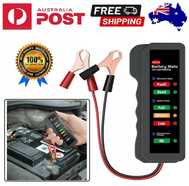 Digital Car Battery Alternator Tester 12V Load Automotive Analyzer Voltage Tool