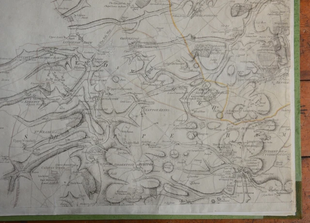 ORIGINAL JOHN ANDREWS & Andrew Dury Map Section :-1 Donhead, Semley ...