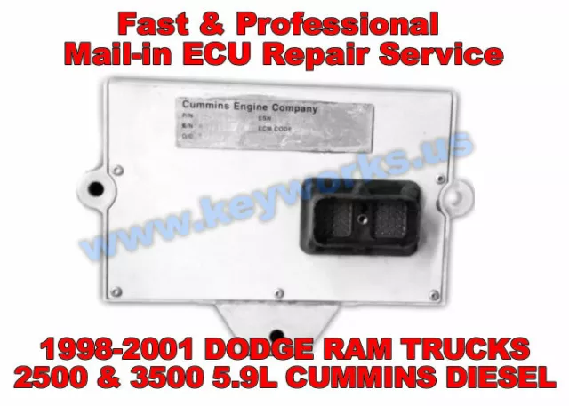 98-02 DODGE RAM TRUCKS 2500,3500 DIESEL ECU/ECM REPAIR SERVICE. P0606 Fix & More