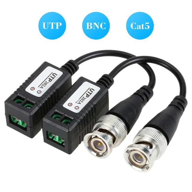 Connettori BNC Cat5e Maschio E Femmina - 10+10, Senza Saldatura, A Vite, Per CCTV E Video