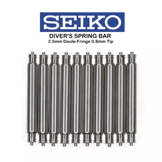 SEIKO 10PC 20mm 2.5mm Fat Spring Bars SEIKO PROSPEX Non Magnetic Stainless x10