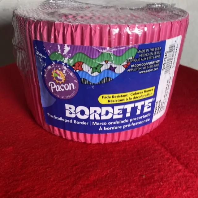 Pacon® Bordette Decorative Border, 2 1/4" x 50' Roll, Magenta Crafts HomeSchool