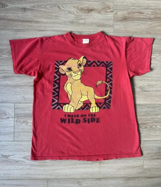 Vintage Lion King Simba “Walk On The Wild Side” T-Shirt Size Kids XLarge 14-16