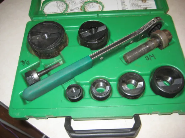 Greenlee 7238SB Slug-Buster Knockout Kit w/ Ratchet Wrench 1/2" thru 2"
