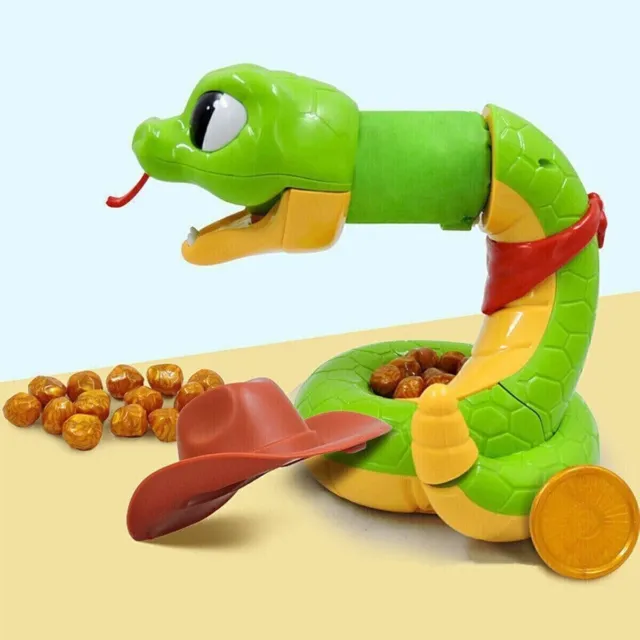 UK Electric Decompression Snake Head Pop-up Party Game Cartoon Rattlesnake Toys