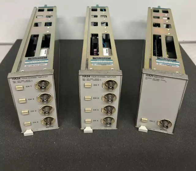 Lot of (2) Tektronix 11A34 Four Channel Amplifier with (1) 11A71 Amplifier