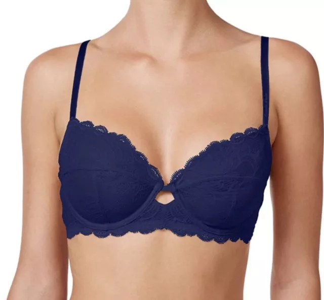 Calvin Klein Underwear Women's Seductive Full Coverage 34DD Space Blue