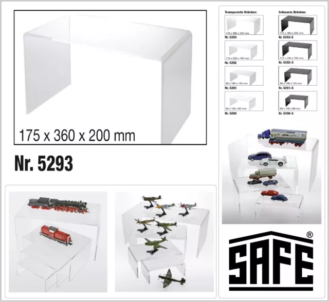 Lego Modèles Präsentationsbrücken Acrylique Stand XL 360x200x175mm Safe 5293