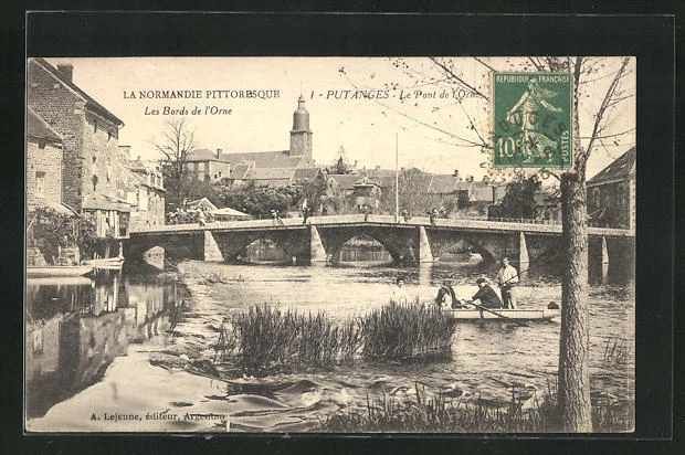 CPA Putanges, Le Pont de l´Orne 1923