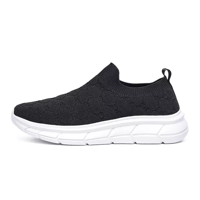 MENS SLIP ON Running Shoes Athletic Walking Trainers Lightweight Mesh ...