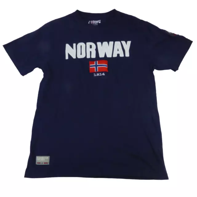 Men's Scandinavian Explorer Navy Norway T-Shirt - Medium