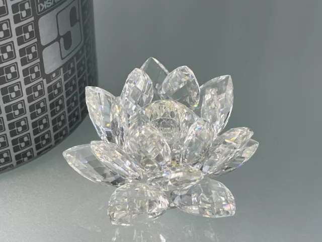 Swarovski figure 10001 water lily / candle holder 10 cm. Original packaging + certificate - excellent condition