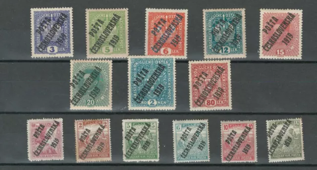 AUSTRIA Czechoslovakia Occupation Overprint MH + 2 MNG 2 Signed LOT (OSTREI 250)