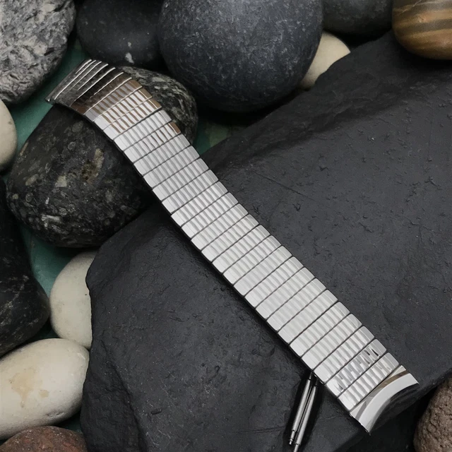 17.25mm 10k White Gold-Filled Premium Kreisler USA nos Vintage Watch Band