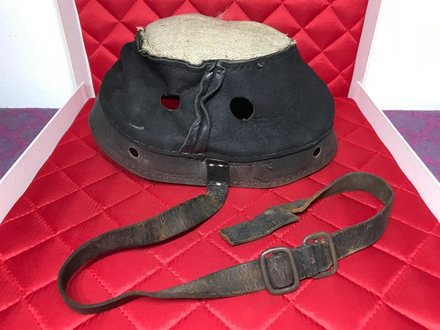 Stahlhelm Innenfutter Leder Wehrmacht WH WK1 WK2 Deutsch Militaria Helmfutter