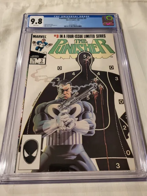 PUNISHER LIMITED Series 3 CGC 9.8 WP New CGC CASE Copper Age MARVEL COMICS 1986