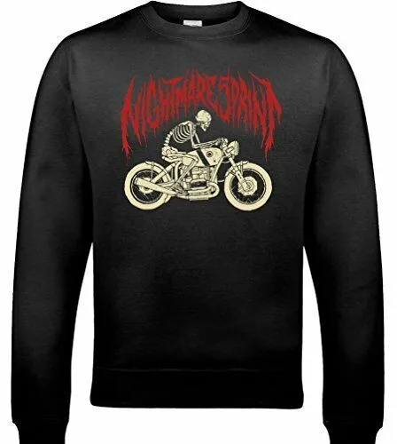 Nightmare Sprint Mens Biker Sweatshirt Motorbike Motorcycle Cafe Racer