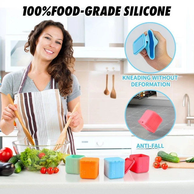 1/5 Mini Contenitori Plastica Piccole Scatole Alimenti Vasetti Vasca Pranzo Snack Y6G6