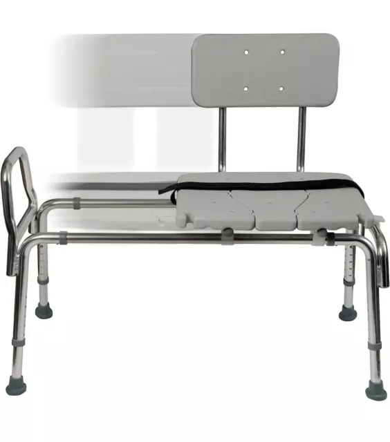 DMI Tub Transfer Bench and Shower Chair with Non Slip Aluminum Body FSA Eligi..