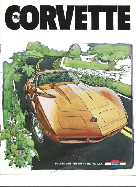 Original 1974 Chevrolet Corvette dealer sales brochure, catalog