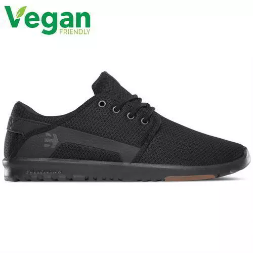 Etnies Scout Mens Vegan Black Gum Lace Up Skate Shoes Trainers Size 8-11