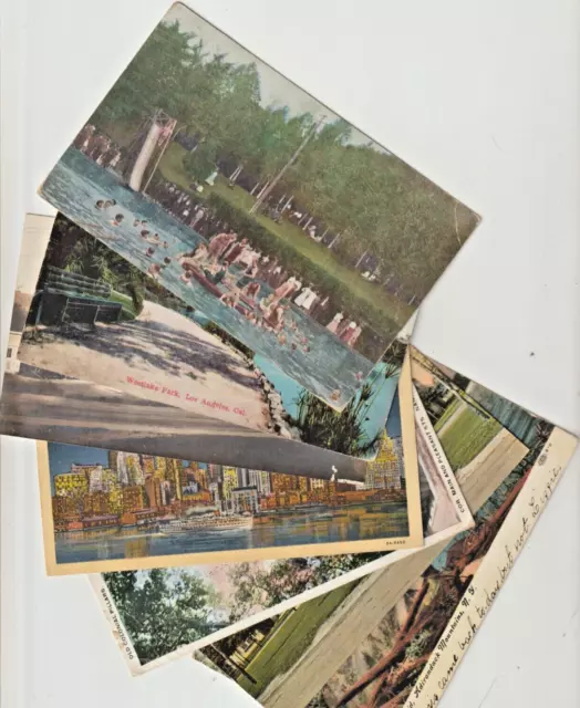 Collection of 7 US Postcards  1908 to 1946 Various Topographical  views