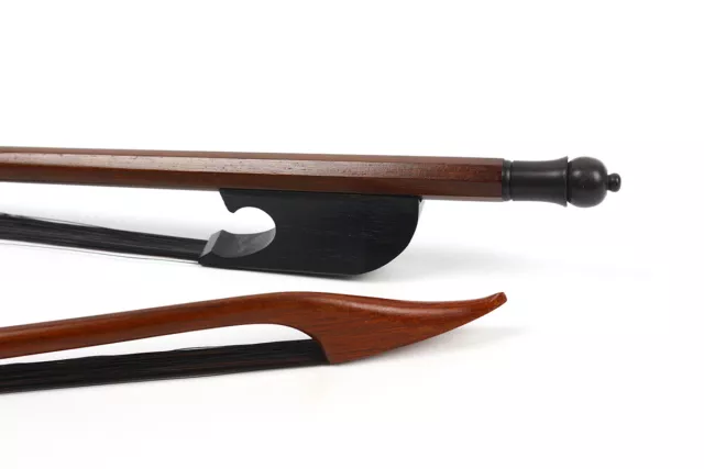 Baroque Violin Bow 4/4 Ebony Frog Brazil wood Black Bow hair Round Stick Bows