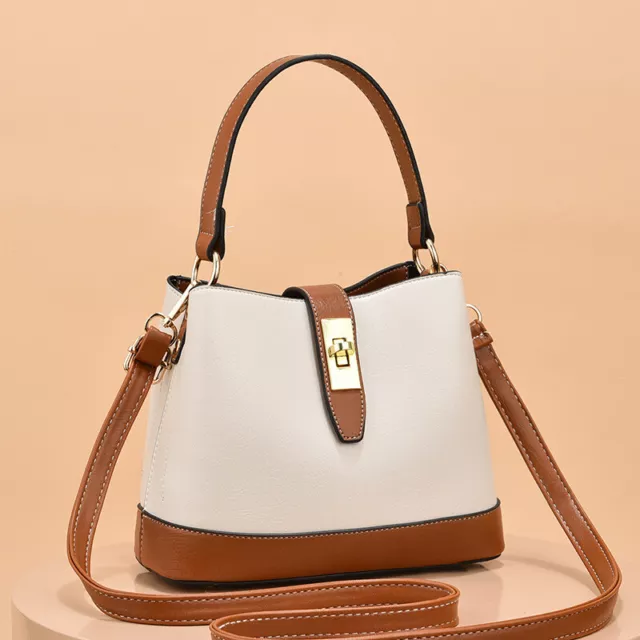 Women Ladies PU Leather Handbag Large Capacity Tote Purse Crossbody Shoulder Bag