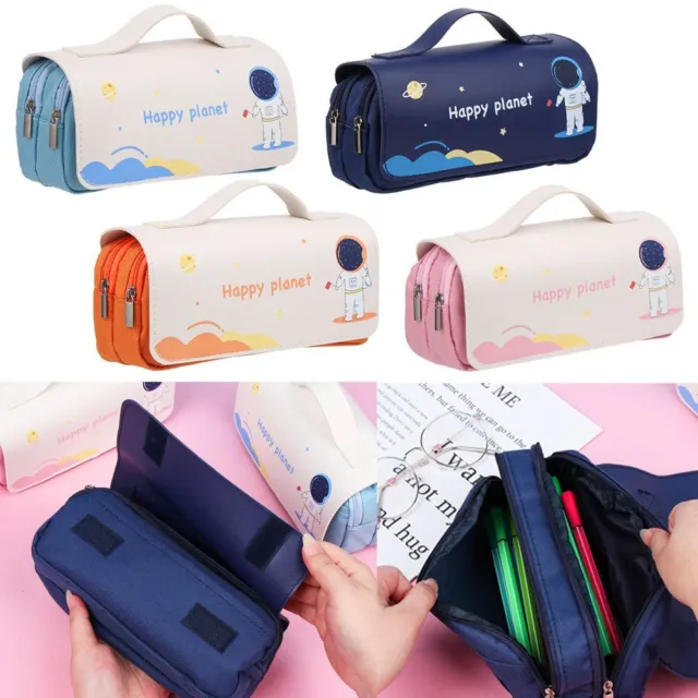 Handbags Astronaut Pencil Case Makeup Pouch Cosmetic Storage Big Pen Bag
